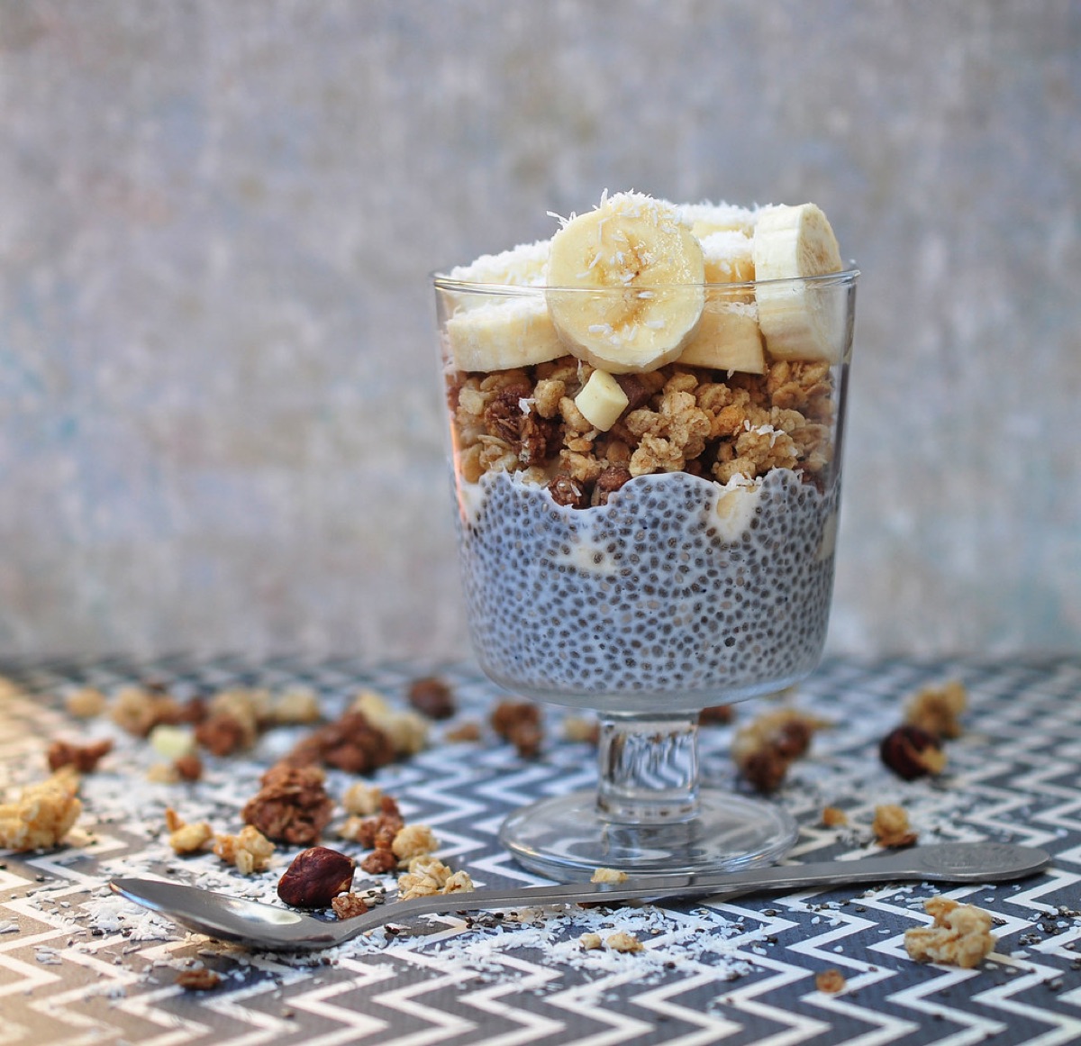 Banana chia pudding