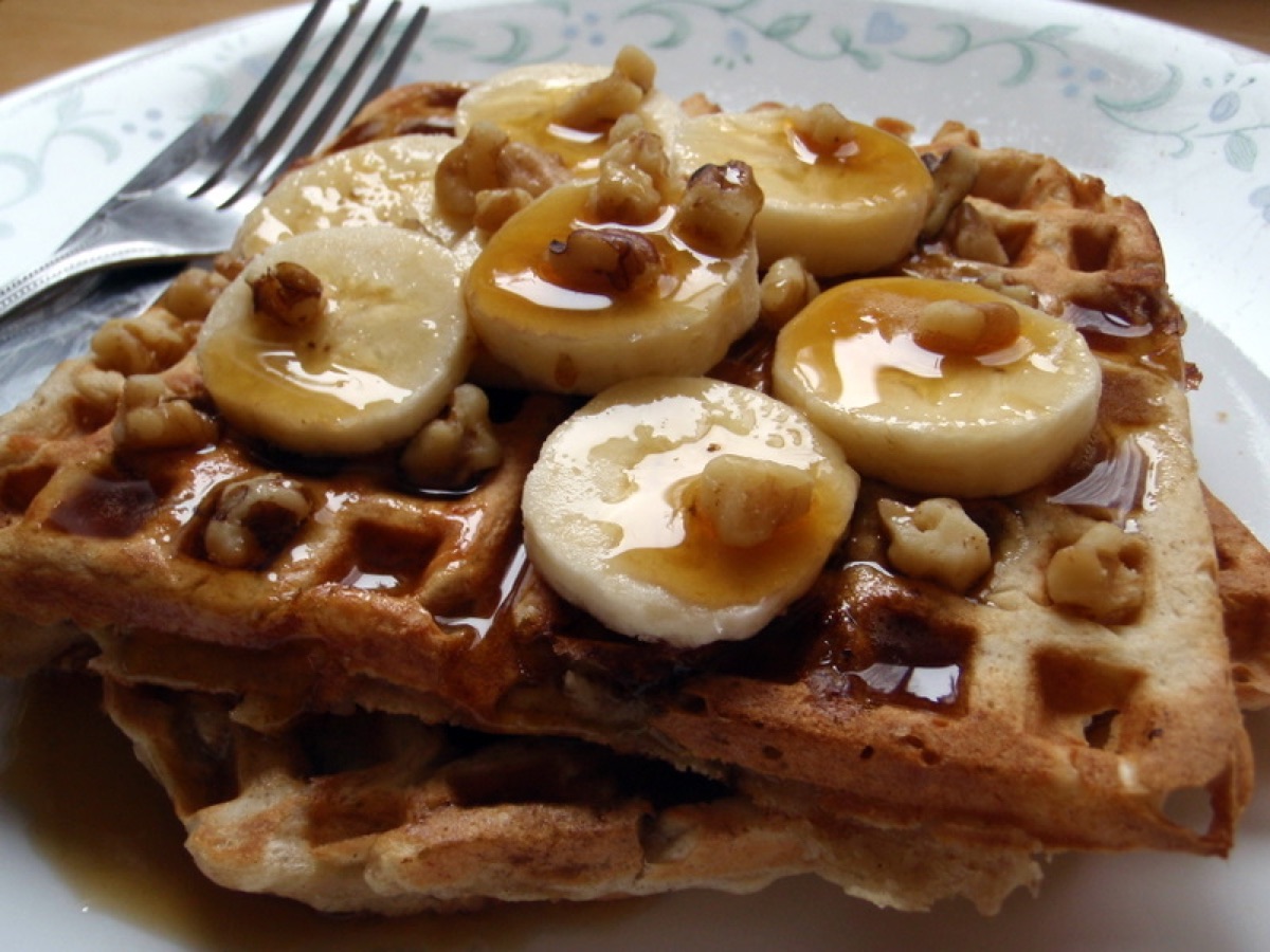 Banana waffles
