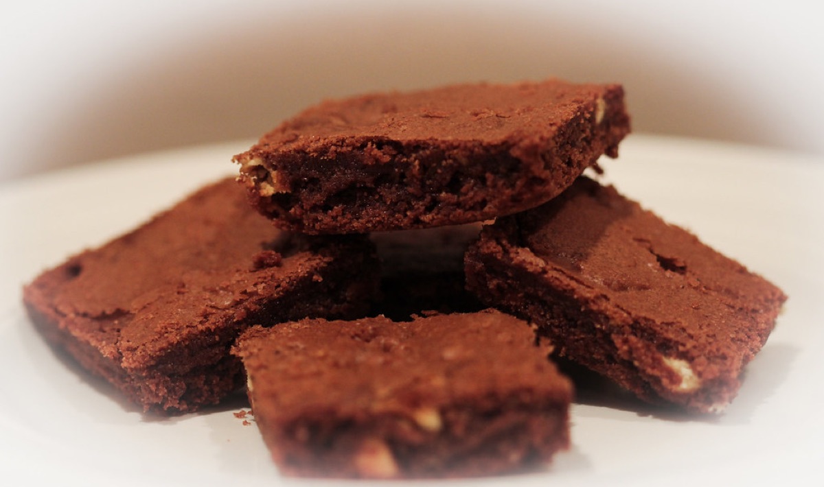 Fudgy banana brownies