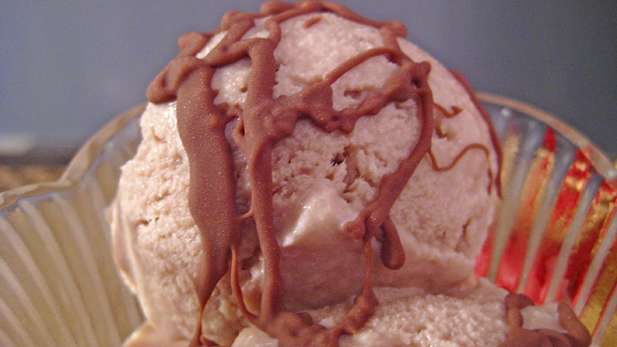 Homemade banana ice cream