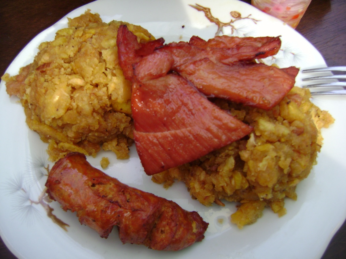 Peruvian tacacho with cecina